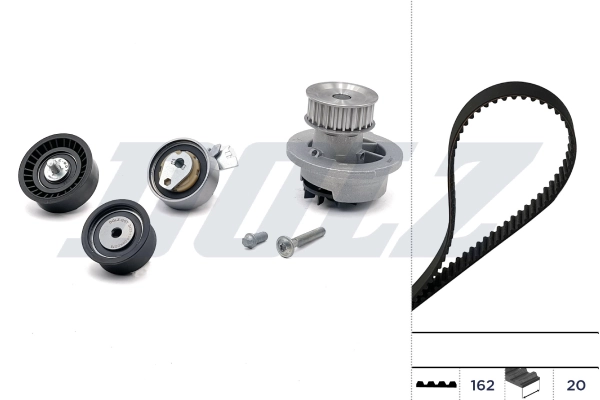 DOLZ Vízpumpa + fogasszíj készlet - KD067 - TothCarparts