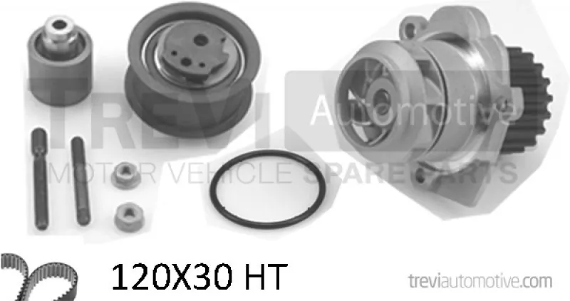 TREVI AUTOMOTIVE Vízpumpa + fogasszíj készlet - KD1001HP2 - TothCarparts