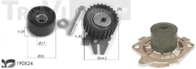 TREVI AUTOMOTIVE Vízpumpa + fogasszíj készlet - KD1005HP - TothCarparts