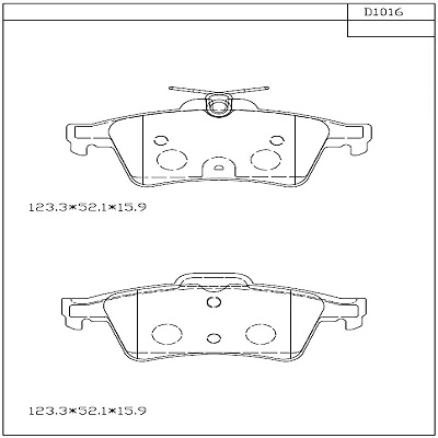 ASIMCO fékbetétkészlet, tárcsafék - KD1016 - TothCarparts