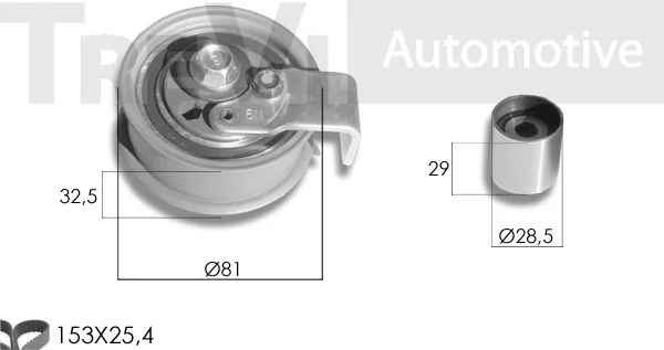 TREVI AUTOMOTIVE Fogasszíjkészlet - KD1058 - TothCarparts