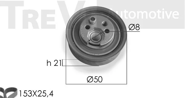 TREVI AUTOMOTIVE Fogasszíjkészlet - KD1059 - TothCarparts