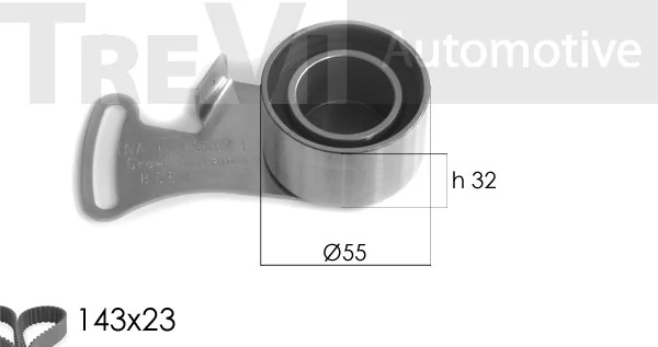 TREVI AUTOMOTIVE Fogasszíjkészlet - KD1170 - TothCarparts