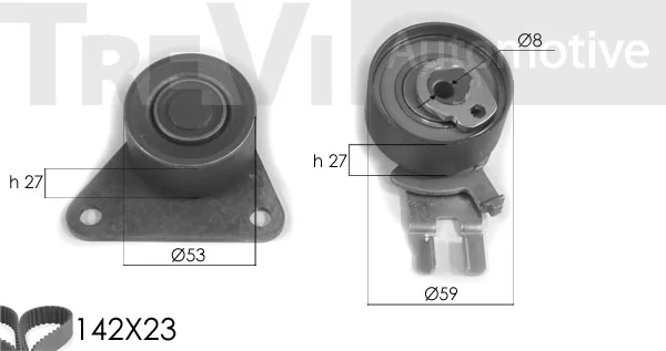 TREVI AUTOMOTIVE Fogasszíjkészlet - KD1237 - TothCarparts