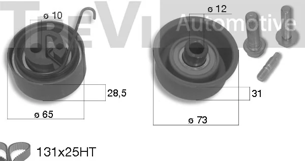 TREVI AUTOMOTIVE Fogasszíjkészlet - KD1270 - TothCarparts