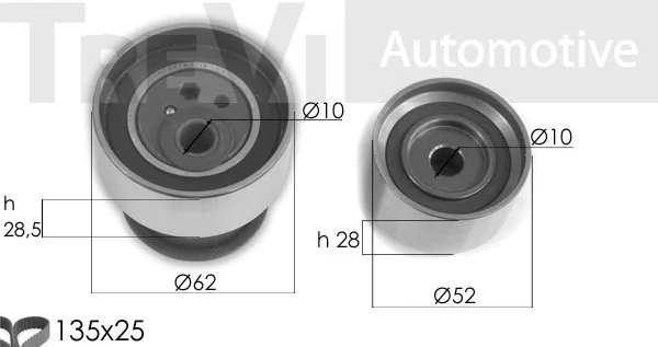 TREVI AUTOMOTIVE Fogasszíjkészlet - KD1379 - TothCarparts