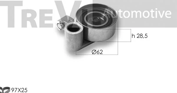 TREVI AUTOMOTIVE Fogasszíjkészlet - KD1406 - TothCarparts