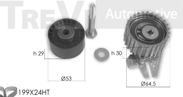 TREVI AUTOMOTIVE Fogasszíjkészlet - KD1427 - TothCarparts