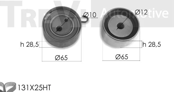TREVI AUTOMOTIVE Fogasszíjkészlet - KD1445 - TothCarparts