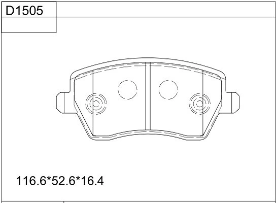 ASIMCO fékbetétkészlet, tárcsafék - KD1505 - TothCarparts