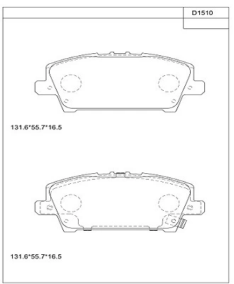 ASIMCO fékbetétkészlet, tárcsafék - KD1510 - TothCarparts
