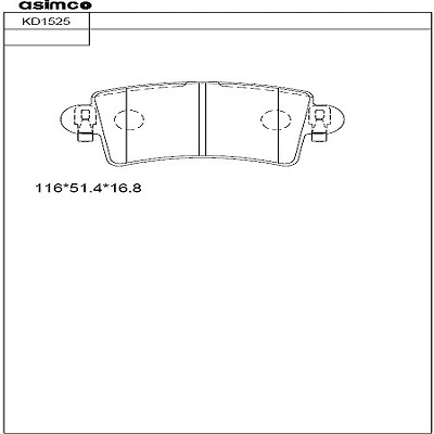ASIMCO fékbetétkészlet, tárcsafék - KD1525 - TothCarparts