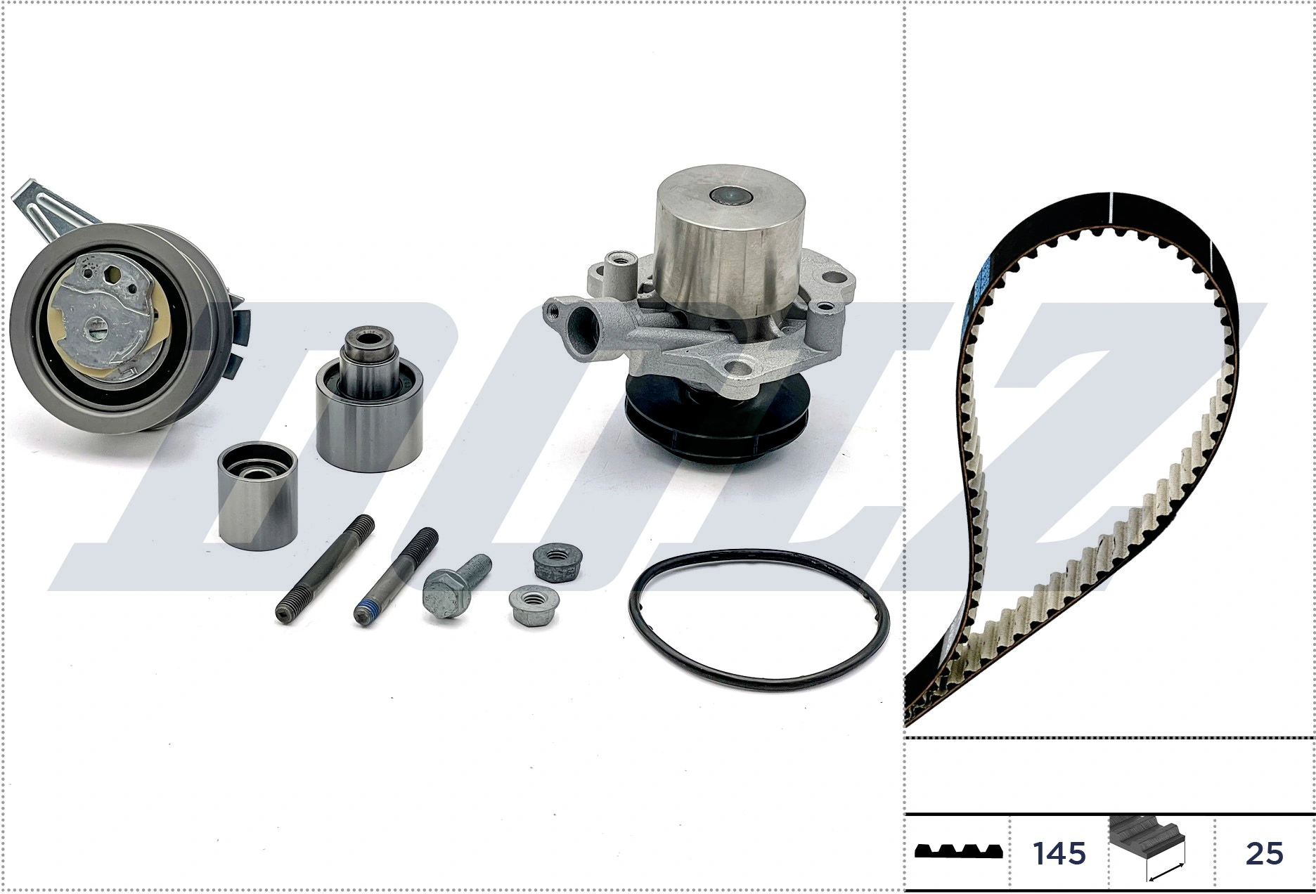 DOLZ Vízpumpa + fogasszíj készlet - KD153 - TothCarparts