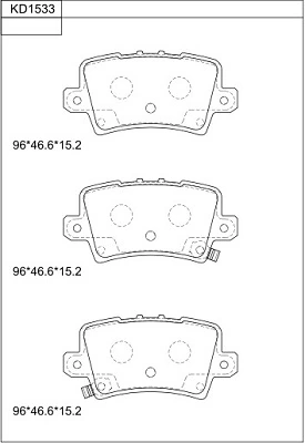 ASIMCO fékbetétkészlet, tárcsafék - KD1533 - TothCarparts