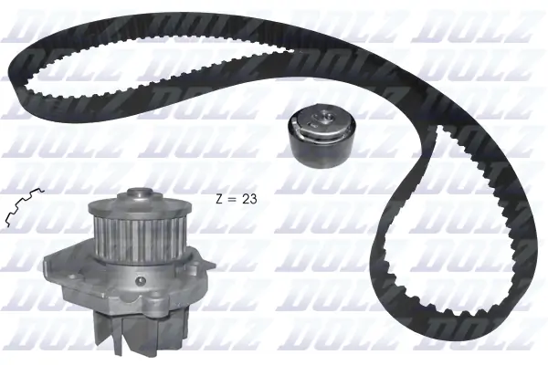 DOLZ Vízpumpa + fogasszíj készlet - KD161 - TothCarparts