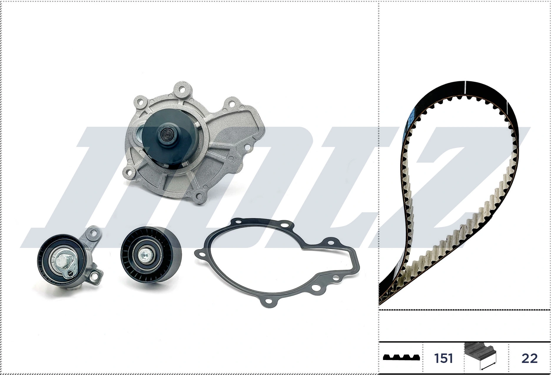 DOLZ Vízpumpa + fogasszíj készlet - KD170 - TothCarparts