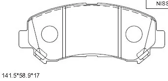 ASIMCO fékbetétkészlet, tárcsafék - KD1744 - TothCarparts