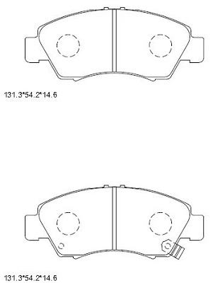 ASIMCO fékbetétkészlet, tárcsafék - KD1777 - TothCarparts