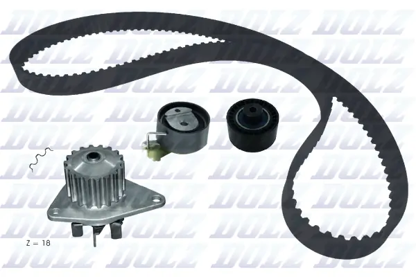 DOLZ Vízpumpa + fogasszíj készlet - KD186 - TothCarparts