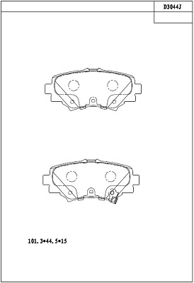 ASIMCO fékbetétkészlet, tárcsafék - KD3044 - TothCarparts