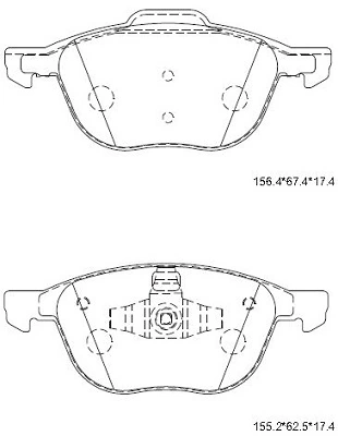 ASIMCO fékbetétkészlet, tárcsafék - KD3726 - TothCarparts