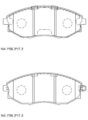 ASIMCO fékbetétkészlet, tárcsafék - KD3735F - TothCarparts