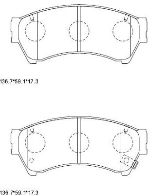 ASIMCO fékbetétkészlet, tárcsafék - KD3739 - TothCarparts