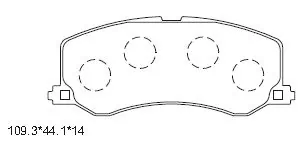 ASIMCO fékbetétkészlet, tárcsafék - KD3762 - TothCarparts