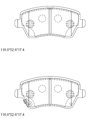 ASIMCO fékbetétkészlet, tárcsafék - KD3766 - TothCarparts