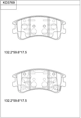 ASIMCO fékbetétkészlet, tárcsafék - KD3769 - TothCarparts