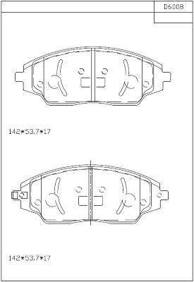 ASIMCO fékbetétkészlet, tárcsafék - KD6008 - TothCarparts