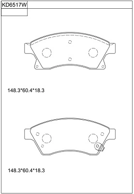 ASIMCO fékbetétkészlet, tárcsafék - KD6517W - TothCarparts