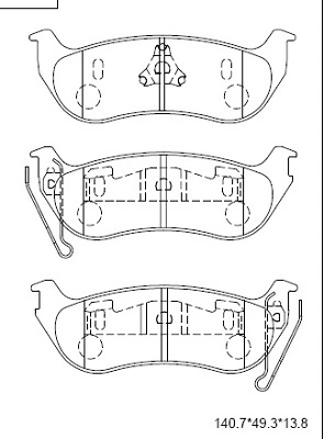 ASIMCO fékbetétkészlet, tárcsafék - KD6522 - TothCarparts