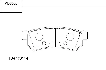 ASIMCO fékbetétkészlet, tárcsafék - KD6526 - TothCarparts