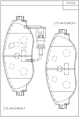ASIMCO fékbetétkészlet, tárcsafék - KD7033 - TothCarparts