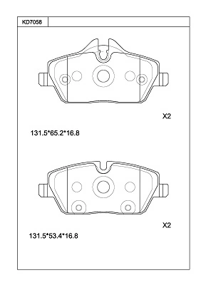 ASIMCO fékbetétkészlet, tárcsafék - KD7058 - TothCarparts