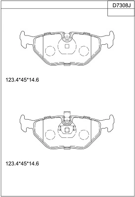 ASIMCO fékbetétkészlet, tárcsafék - KD7308 - TothCarparts