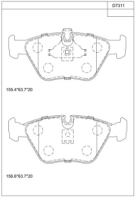 ASIMCO fékbetétkészlet, tárcsafék - KD7311 - TothCarparts