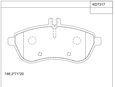 ASIMCO fékbetétkészlet, tárcsafék - KD7317 - TothCarparts