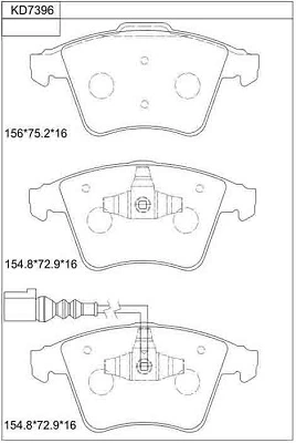 ASIMCO fékbetétkészlet, tárcsafék - KD7396 - TothCarparts