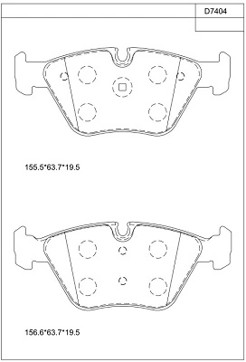 ASIMCO fékbetétkészlet, tárcsafék - KD7404 - TothCarparts