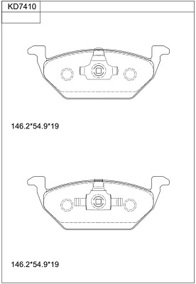 ASIMCO fékbetétkészlet, tárcsafék - KD7410 - TothCarparts