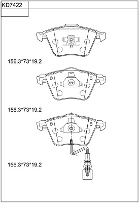 ASIMCO fékbetétkészlet, tárcsafék - KD7422 - TothCarparts