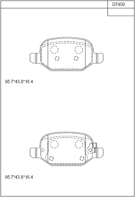 ASIMCO fékbetétkészlet, tárcsafék - KD7450 - TothCarparts