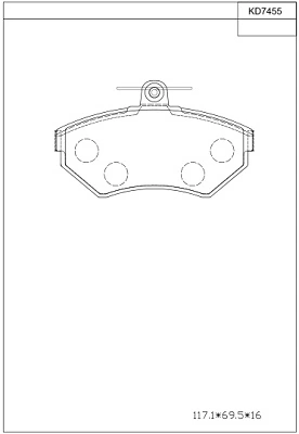 ASIMCO fékbetétkészlet, tárcsafék - KD7455 - TothCarparts