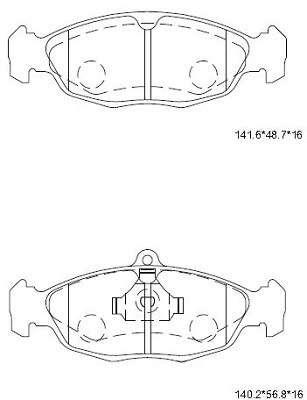 ASIMCO fékbetétkészlet, tárcsafék - KD7517 - TothCarparts