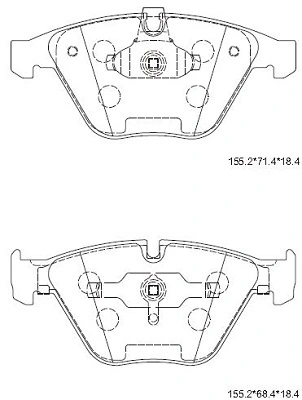 ASIMCO fékbetétkészlet, tárcsafék - KD7535H - TothCarparts
