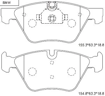 ASIMCO fékbetétkészlet, tárcsafék - KD7553 - TothCarparts