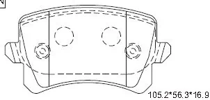 ASIMCO fékbetétkészlet, tárcsafék - KD7560 - TothCarparts
