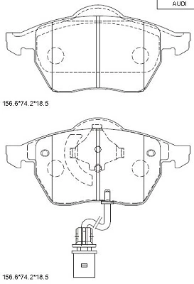 ASIMCO fékbetétkészlet, tárcsafék - KD7563 - TothCarparts